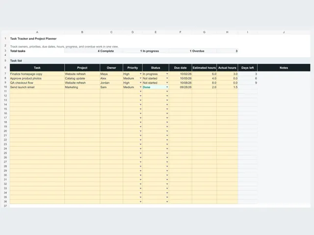Task Tracker & Project Planner